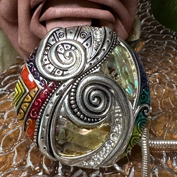 Colorful Silver Pendant Necklace T - Picture 4 of 5